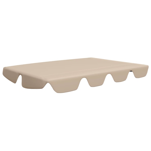 vidaXL Replacement Canopy for Garden Swing Beige 74"/66.1"x43.3"/57.1"