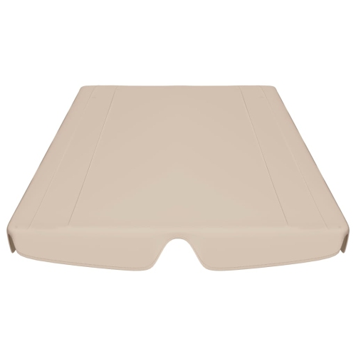 vidaXL Replacement Canopy for Garden Swing Beige 74"/66.1"x43.3"/57.1"