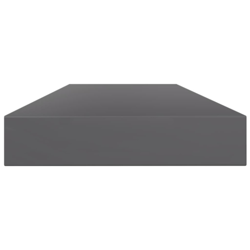 vidaXL Bookshelf Boards 4 pcs High Gloss Gray 39.4"x3.9"x0.6" Chipboard