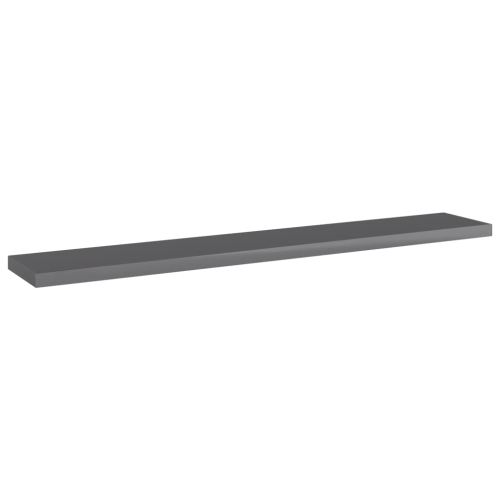 vidaXL Bookshelf Boards 4 pcs High Gloss Gray 23.6"x3.9"x0.6" Chipboard