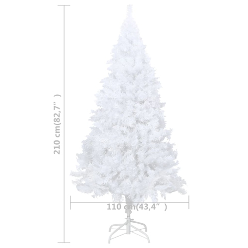 Arbre de Noël artificiel VIDAXL avec branches épaisses, blanc, 82.7 po PVC