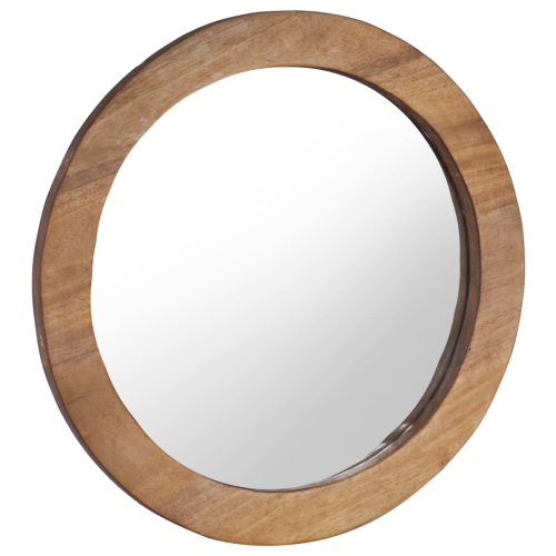 vidaXL Wall Mirror 23.6" Teak Round