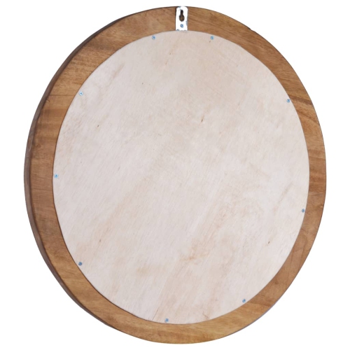 vidaXL Wall Mirror 23.6" Teak Round