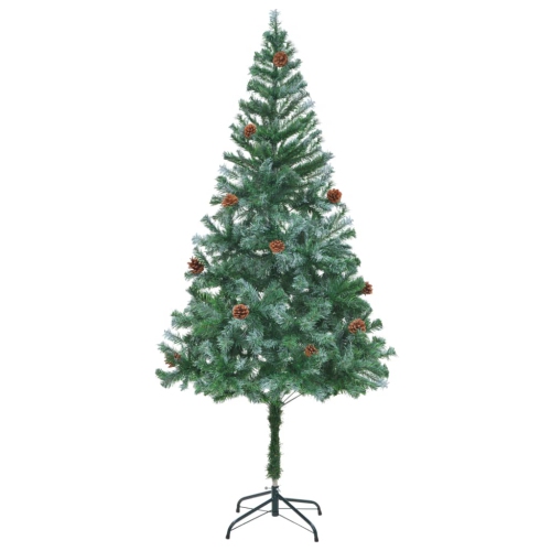 vidaXL Artificial Christmas Tree with LEDs&Pinecones 70.9"