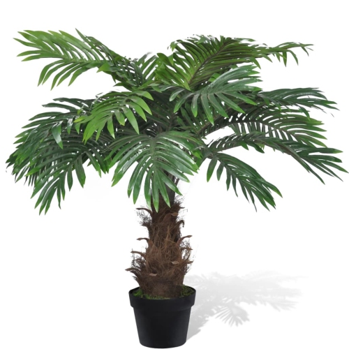 VIDAXL  Lifelike Artificial Cycas Palm Tree With Pot 31""