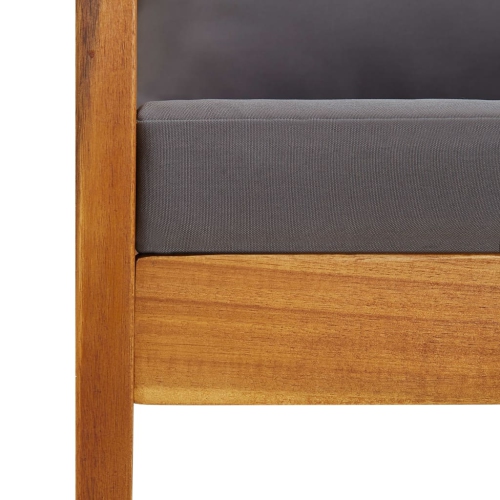 Chaises de patio VidaXL avec coussins 2 pièces en bois d’acacia massif