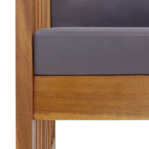 Banc de jardin avec coussins de 46.9 po en bois d’acacia massif VidaXL