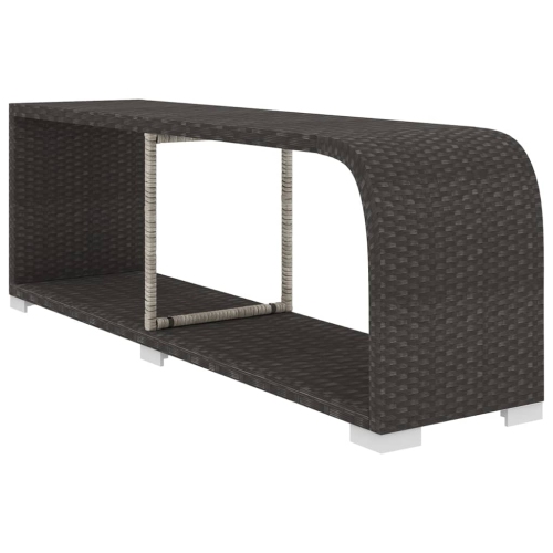 Ensemble de patio de 8 pièces VIDAXL avec coussins en poly rotin noir