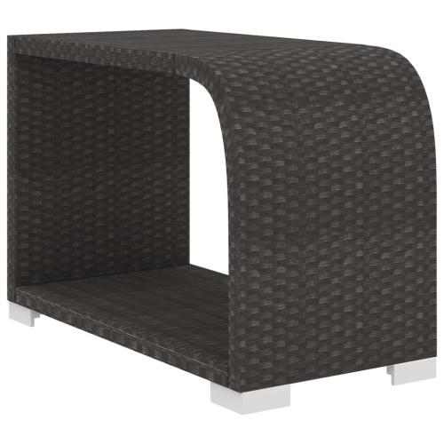 Ensemble de patio de 8 pièces VIDAXL avec coussins en poly rotin noir