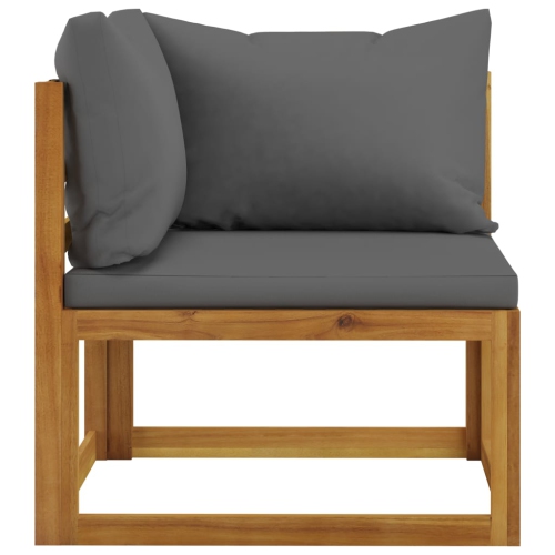 Ensemble patio 6 pièces avec chaise longue et coussin en bois d’acacia massif ViddaXL
