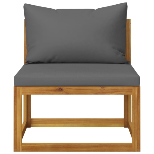 Ensemble patio 6 pièces avec chaise longue et coussin en bois d’acacia massif ViddaXL