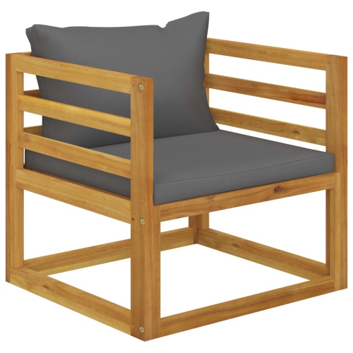 Ensemble patio 6 pièces avec chaise longue et coussin en bois d’acacia massif ViddaXL