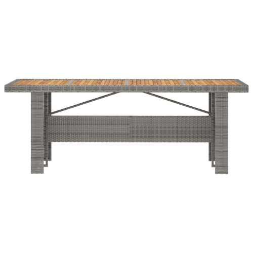 Ensemble de salle à manger de 7 pièces pour patio avec coussins en poly rotin gris