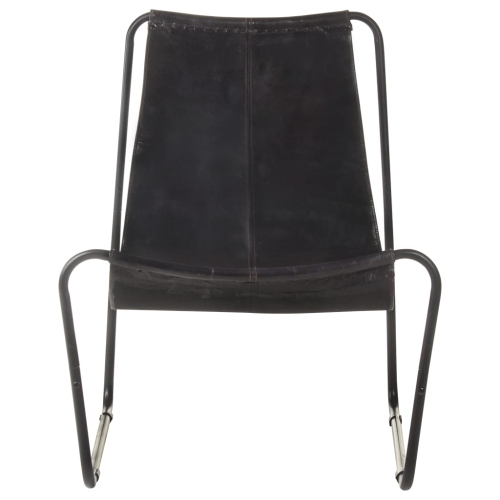 Fauteuil de détente ViddaXL en cuir véritable noir