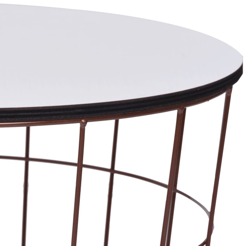 vidaXL Coffee Table Gold Ø 15.7"
