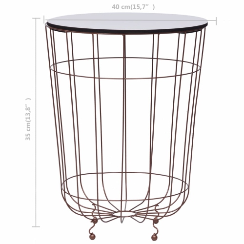 vidaXL Coffee Table Gold Ø 15.7"