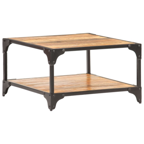 vidaXL Coffee Table 23.6"x23.6"x13.8" Solid Mango Wood