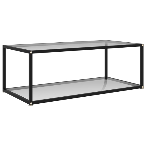 VIDAXL  Coffee Table Transparent 39.4"x19.7"x13.8" Tempered Glass