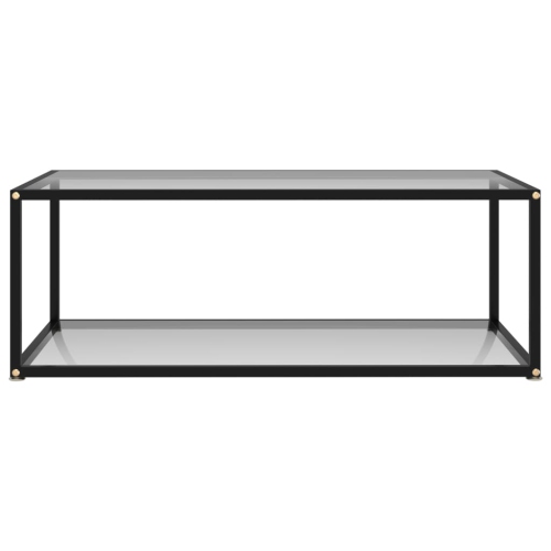 vidaXL Coffee Table Transparent 39.4"x19.7"x13.8" Tempered Glass