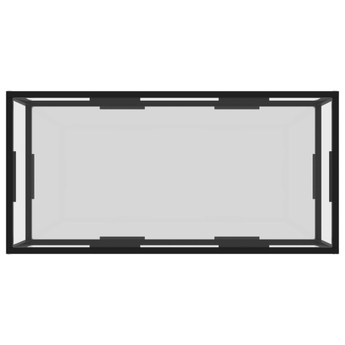vidaXL Coffee Table Transparent 39.4"x19.7"x13.8" Tempered Glass
