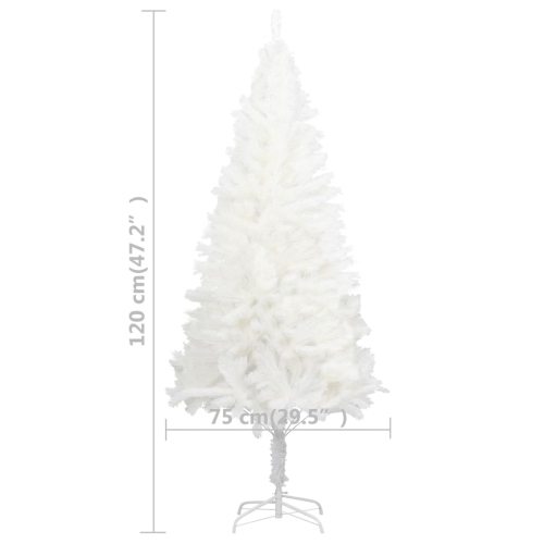 vidaXL Artificial Christmas Tree Lifelike Needles White 47.2"