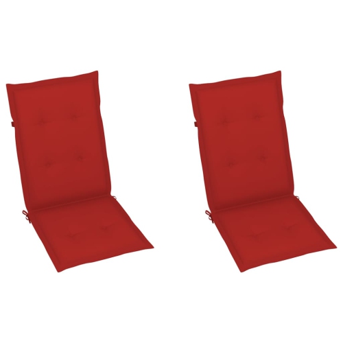vidaXL Garden Chair Cushions 2 pcs Red 47.2"x19.7"x1.2"