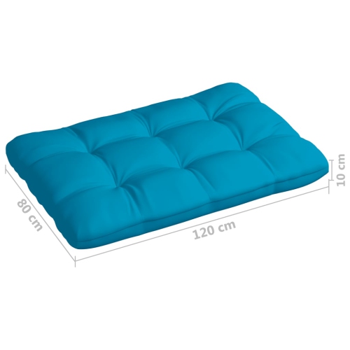 vidaXL Pallet Sofa Cushion Blue 47.2"x31.5"x3.9"