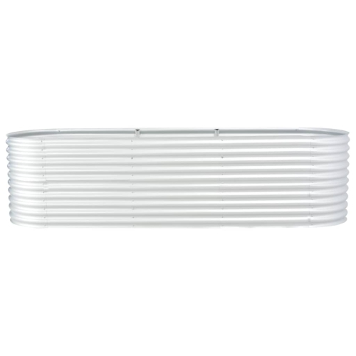 vidaXL Garden Raised Bed 125.9"x31.4"x31.8" galvanized Steel Silver