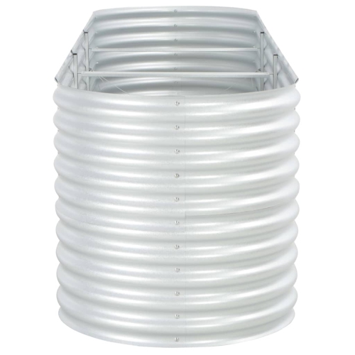 vidaXL Garden Raised Bed 125.9"x31.4"x31.8" galvanized Steel Silver