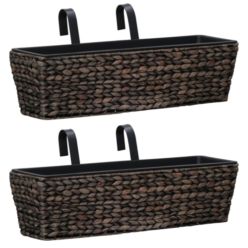 VIDAXL  Garden Planters 2 PCs Water Hyacinth Brown