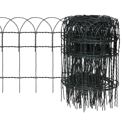 VIDAXL  Garden Border Fence Powder-Coated Iron 32.8'x1.3'