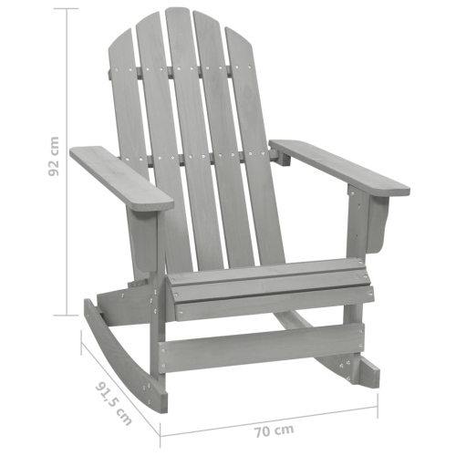 vidaXL Patio Rocking Chair Wood Gray