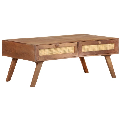 Table basse VidaXL en bois de manguier massif, 39.4 x 23,6 x 15,7 po