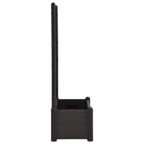 vidaXL Garden Planter with Trellis 39.4”x16.9”x55.9” PP Anthracite