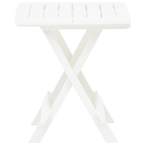 vidaXL Folding Patio Table White 17.7"x16.9"x19.7" Plastic