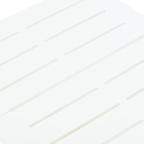 vidaXL Folding Patio Table White 17.7"x16.9"x19.7" Plastic