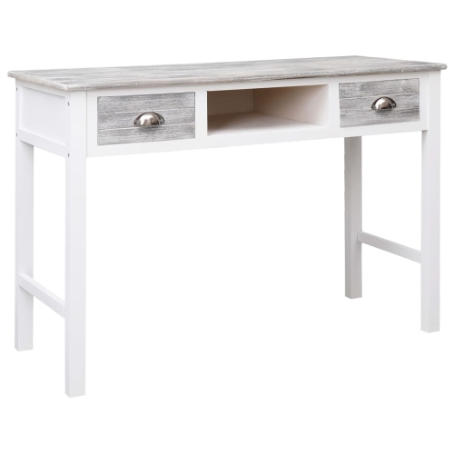 Bureau d’écriture vidaXL gris 43.3 x 17,7 x 29,9 po bois