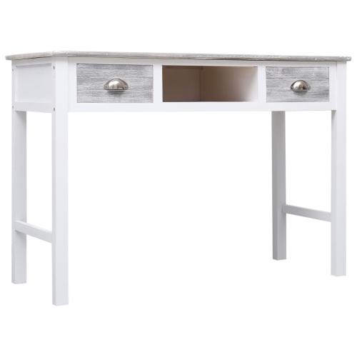 Bureau d’écriture vidaXL gris 43.3 x 17,7 x 29,9 po bois