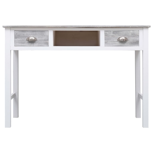 Bureau d’écriture vidaXL gris 43.3 x 17,7 x 29,9 po bois