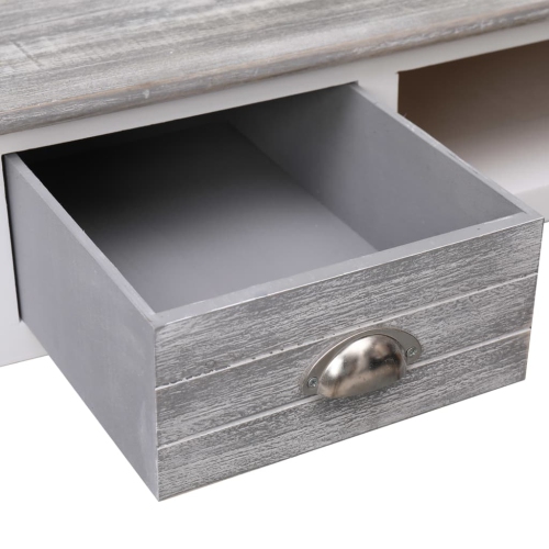 Bureau d’écriture vidaXL gris 43.3 x 17,7 x 29,9 po bois