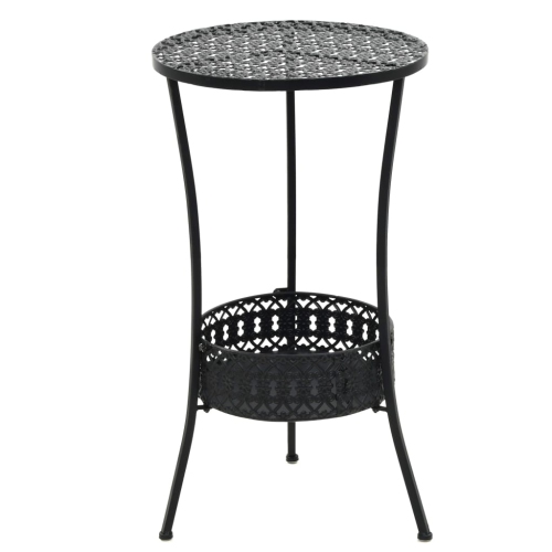 VIDAXL  Bistro Table Black 15.7"x27.5" Metal