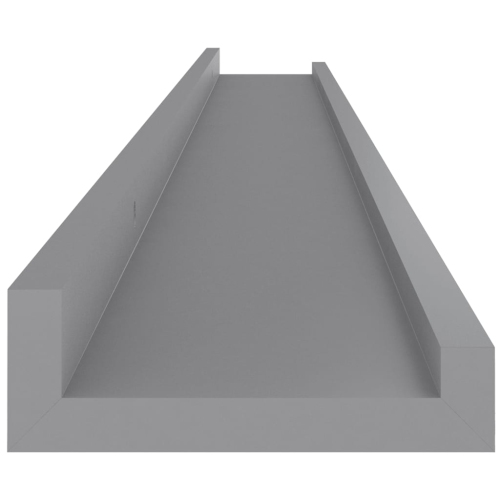 vidaXL Wall Shelves 2 pcs Gray 39.4"x3.5"x1.2"