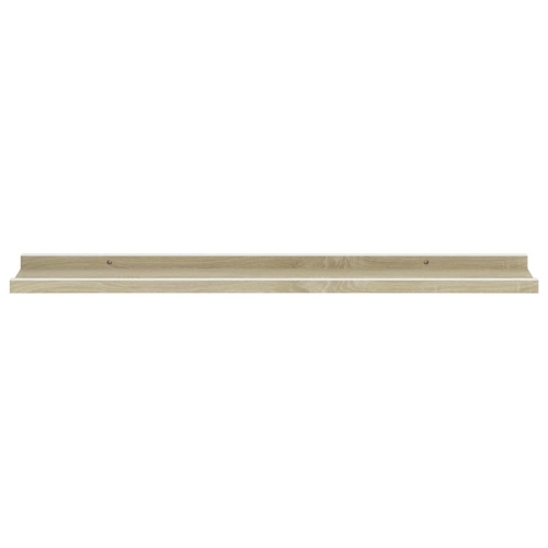 vidaXL Wall Shelves 4 pcs White and Sonoma Oak 31.5"x3.5"x1.2"