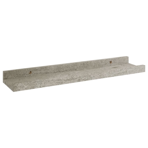 vidaXL Wall Shelves 2 pcs Concrete Gray 15.7"x3.5"x1.2"
