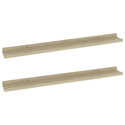 vidaXL Wall Shelves 2 pcs Sonoma Oak 31.5"x3.5"x1.2"
