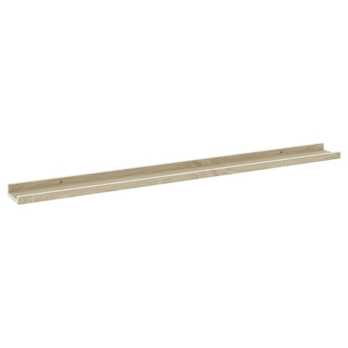 vidaXL Wall Shelves 4 pcs White and Sonoma Oak 39.4"x3.5"x1.2"