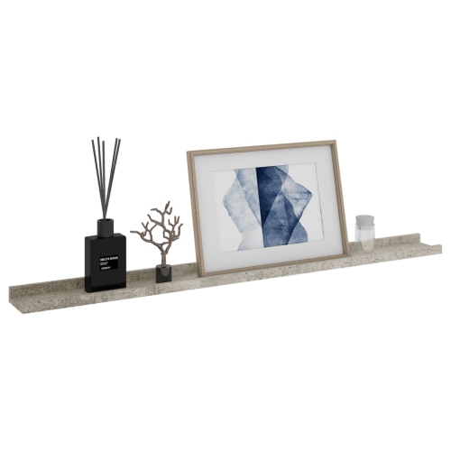 vidaXL Wall Shelves 2 pcs Concrete Gray 39.4"x3.5"x1.2"