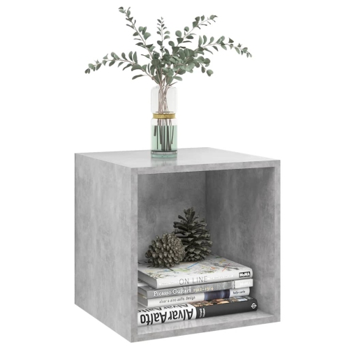 vidaXL Wall Cabinet Concrete Gray 14.6"x14.6"x14.6" Chipboard