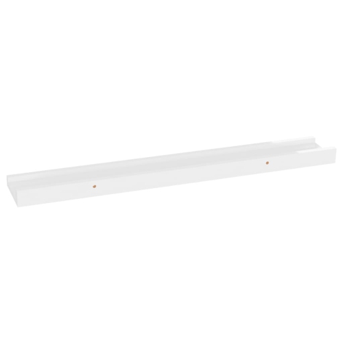vidaXL Wall Shelves 2 pcs High Gloss White 23.6"x3.5"x1.2"