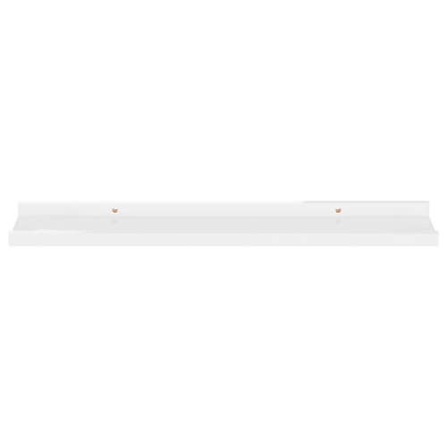 vidaXL Wall Shelves 2 pcs High Gloss White 23.6"x3.5"x1.2"
